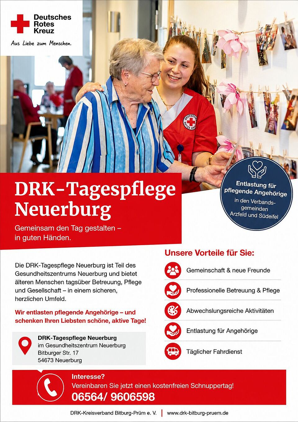 Anzeige Tagespflege Werbebild für Tagespflege
